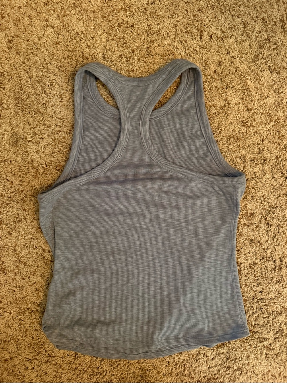 Vuori Light Blue Ribbed Racerback Tank - Picture 2 of 3